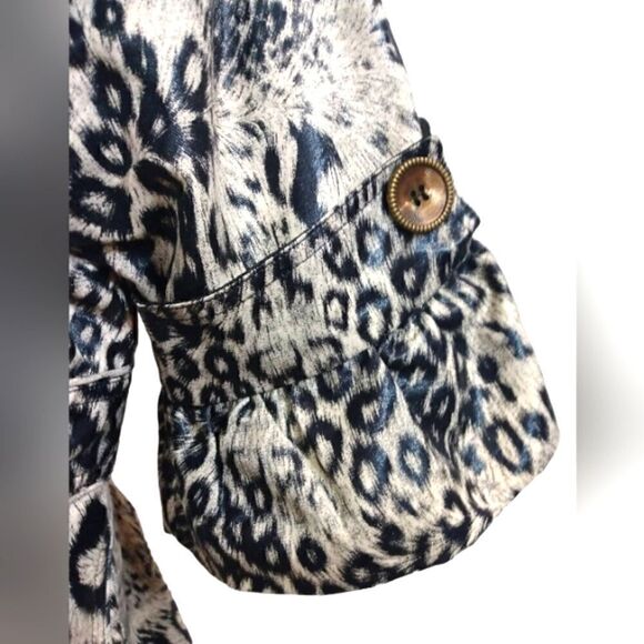 Red Coral Animal Print Faux Fur Jacket Coat Rain SZ xlarge - Picture 6 of 15